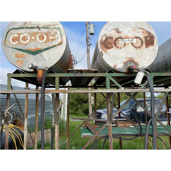 3 - 300 gallon fuel tanks/stand