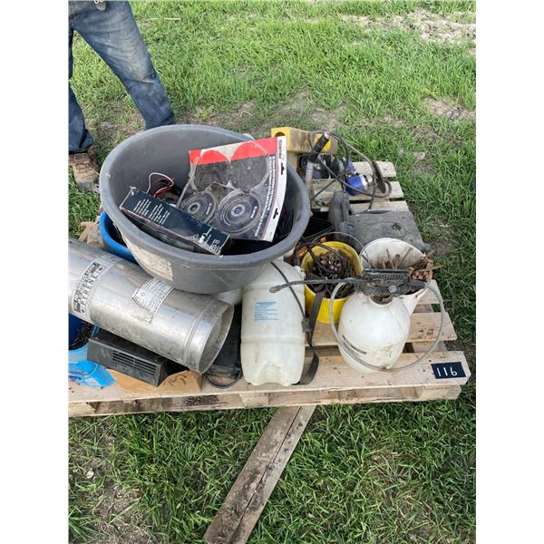 Fire extinguishers/heated pet dish/Assorted tools