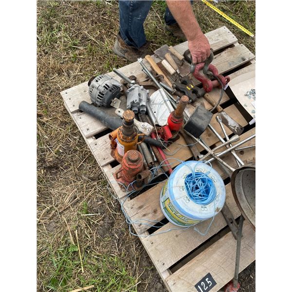 Jacks, propane heater, tools, trowels