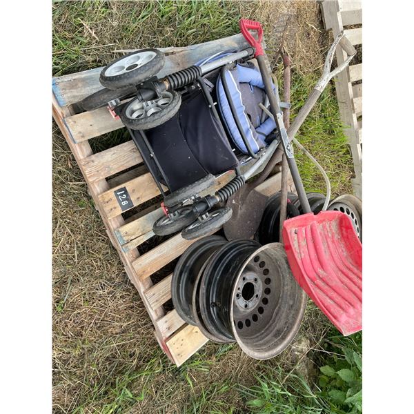 Rims/Shovels/Rakes/Stroller