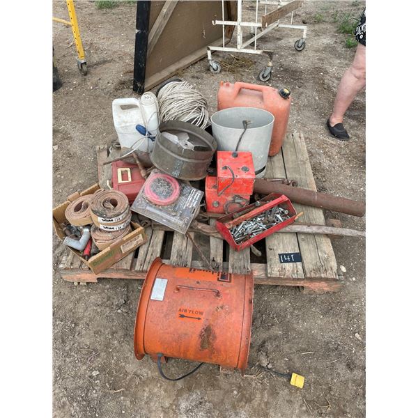 Rope/wrenches/Fan/gas can