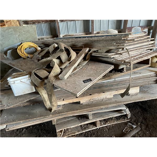 Plywood cutoffs, ratchet straps