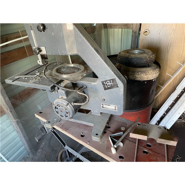 Black and Decker band saw on workbench
