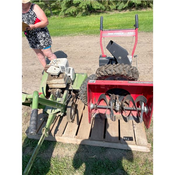 Snowblower (needs Carb)/Turftil garden tiller