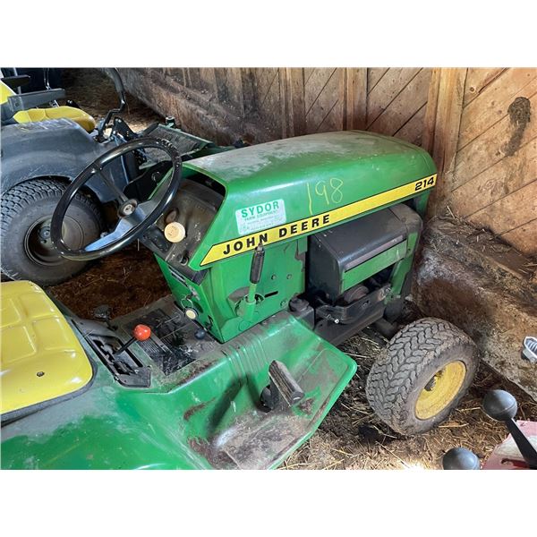 JD 214 Garden tractor w/tiller