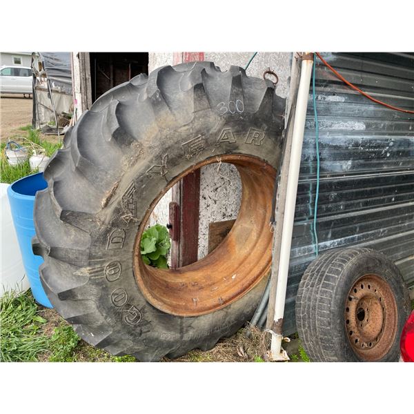 18.4x34 Tire w/fluid