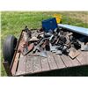 Image 1 : 2 wheel trailer w/assorted shovels