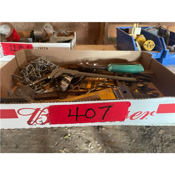 Calipers/feeler guage/tin snips/butcher knife