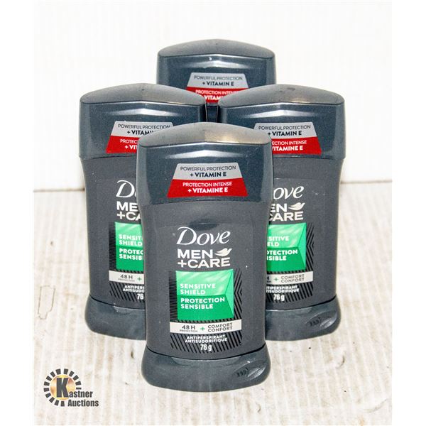 NEW LOT OF 4 DOVE MEN CARE + ANTIPERSPIRANT