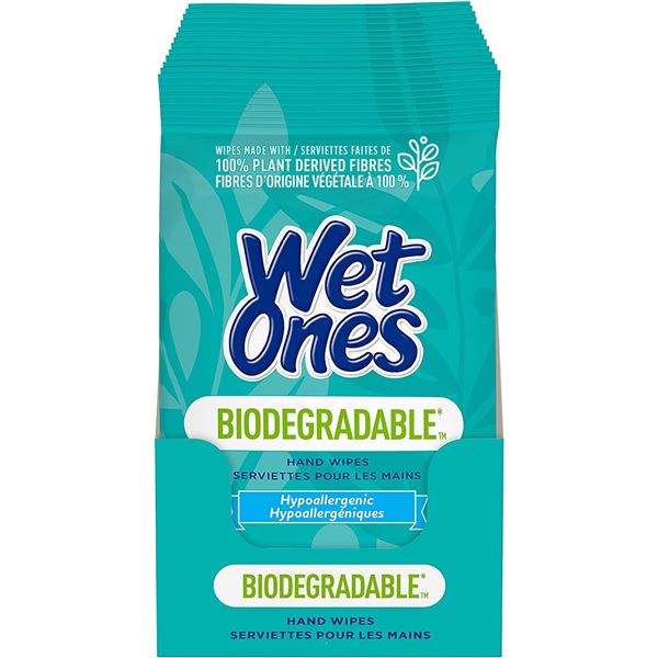 NEW CASE OF 12 INDIVIDUAL WET ONES PACKS - EACH