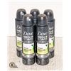 Image 1 : NEW BAG OF 5 DOVE MEN +CARE DRY SPRAY 107G BOTTLES