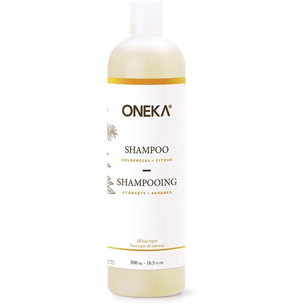 2 NEW BOTTLES OF ONEKA SHAMPOO GOLDENSEAL & CITRUS