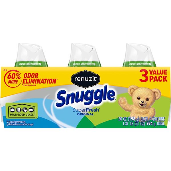 3 PACK OF RENUZIT SNUGGLE ODOR ELIMINATOR IN