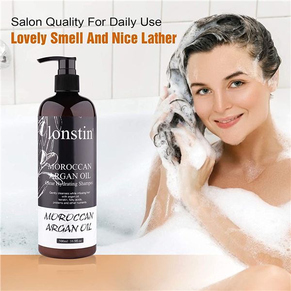 3 NEW BOTTLES OF LONSTIN MOROCCAN ARGAN OIL CLEAR