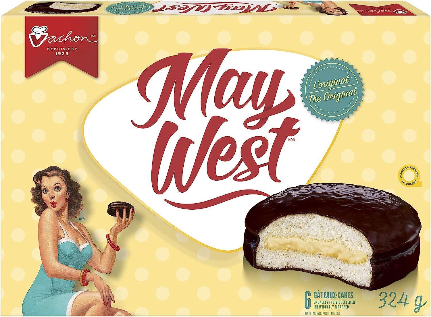 NEW BOX OF 6 VACHON ORIGINAL MAY WEST CAKES