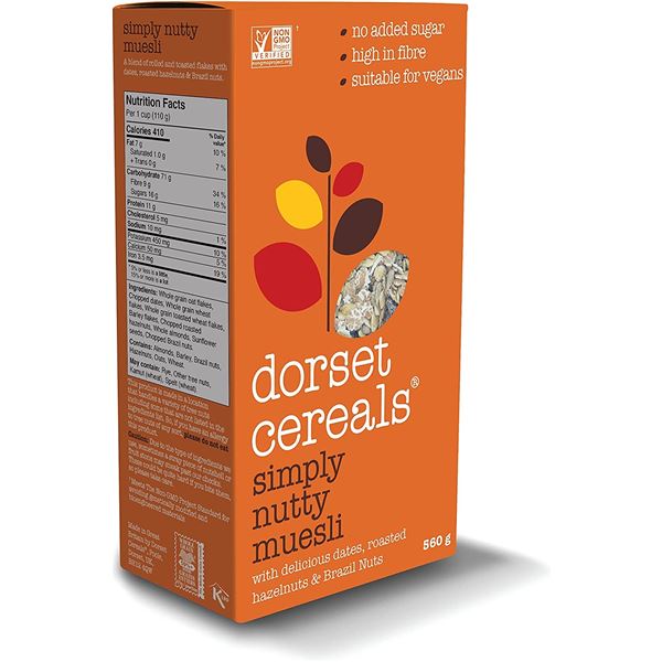 4 NEW BOXES OF DORSET CEREALS SIMPLY NUTTY MUESLI