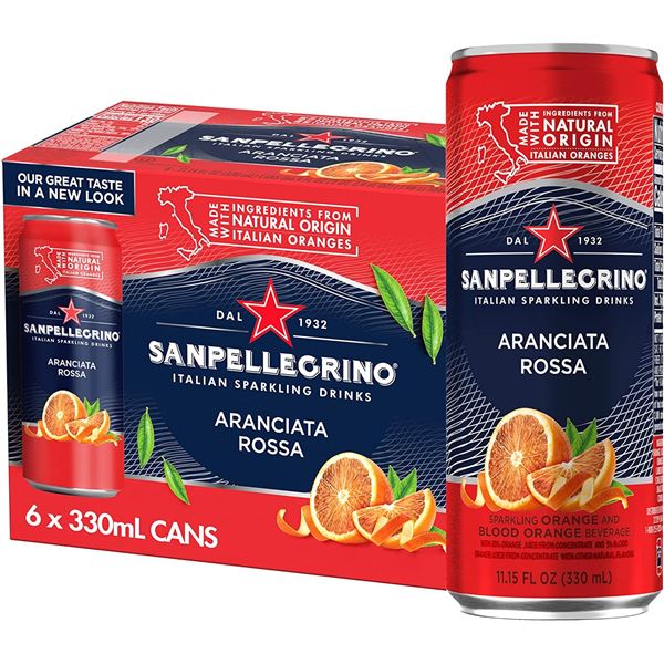 NEW 6 PACK OF SAN PELLEGRINO SPARKLING DRINK