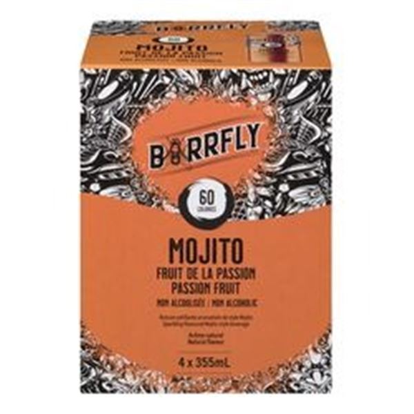 NEW 4 PACK OF BARRFLY MOJITO PASSION FRUIT DRINKS