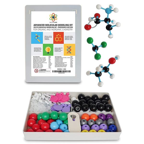NEW DALTON LABS MOLECULAR MODEL KIT WITH MOLECULE