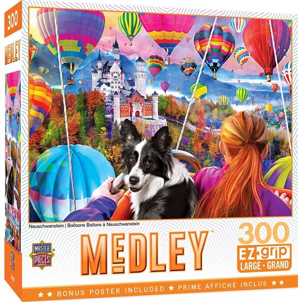 NEW MASTER PIECES MEDLEY 300PC EZ GRIP PUZZLE