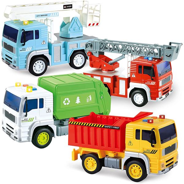 NEW CITY TRUCKS FRICTION POWERED TOY VEHICLES