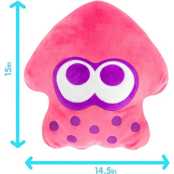 NEW NINTENDO SPLATOON 2 NEON PINK SQUID LARGE SZ