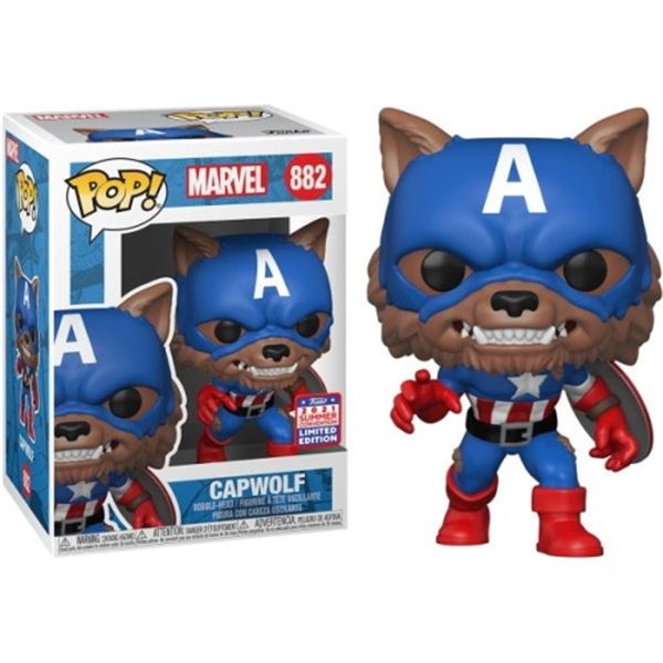 NEW FUNKO POP 882 CAPWOLF COLLECTOR TOY - MARVEL