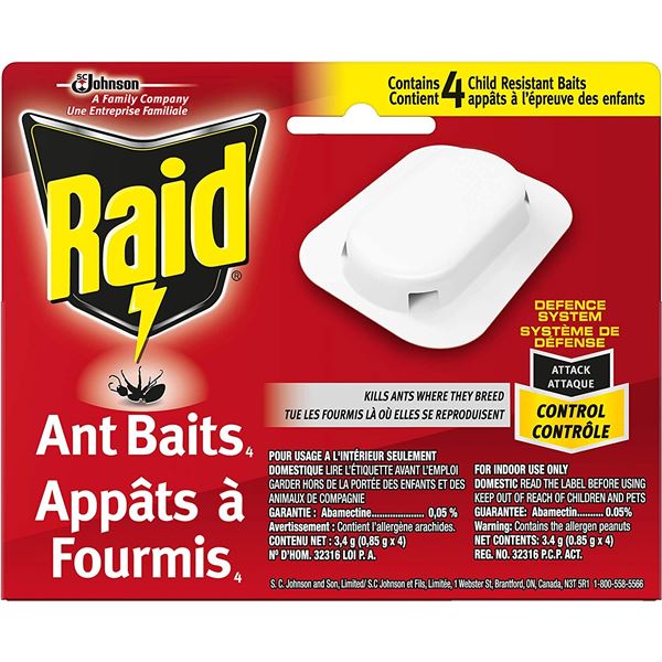 NEW 3 BOXES OF RAID 4 PACKS OF ANT BAIT TRAPS