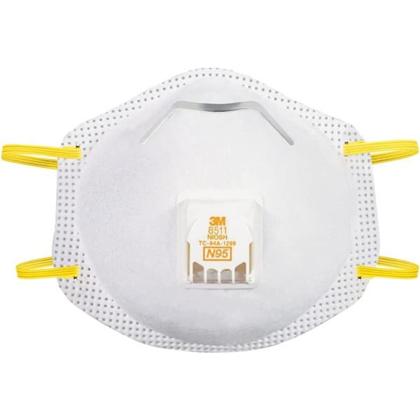NEW 5 PACK OF 3M N95 COOL FLOW VALVED RESPIRATOR