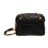 Image 1 : Chanel Black Lambskin Chevron Camera Bag