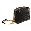 Image 2 : Chanel Black Lambskin Chevron Camera Bag