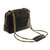 Image 3 : Chanel Black Lambskin Chevron Camera Bag