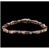 Image 1 : 14KT Two-Tone Gold 0.67 ctw Diamond Bracelet