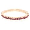 Image 2 : NEW 14k Solid Rose Gold Stackable 0.94 ctw Rich Red Round Ruby Eternity Band Rin
