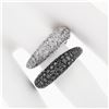 Image 3 : Estate 18k Gold 1.80 ctw Fancy Black & F VS2 Diamond Bypass Snake Wrap Band Ring