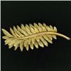 Image 3 : Vintage 14k Yellow and Rose Gold Multi Leaf Textured Branch Pin Brooch