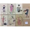 Image 2 : Signed Artist Sager Art Nouveau Women Postcards 18