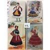 Image 1 : Silk Embroidered Dancers Album 32 Postcards