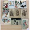 Image 1 : Children Sledding & Snow Shoes Greeting Postcards 38