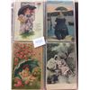 Image 1 : Holiday - Greetings with Umbrellas Postcard Album Approx. 100