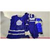 Vintage Toronto Maple Leafs Sweater, Socks and Toque - very worn, holey in places