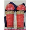Image 2 : Lot of Vintage CCM Hockey Gear; Shin Pads, Knee Pads, Gloves