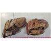2 Vintage Baseball Gloves