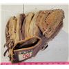 Image 2 : 2 Vintage Baseball Gloves