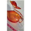 Image 2 : Orange Decorative Glass Swan