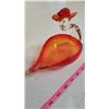 Image 3 : Orange Decorative Glass Swan