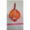 Image 4 : Orange Decorative Glass Swan