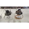 Image 2 : Pair of matching clear glass, oil lamps