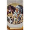 Image 4 : Native American decorative art plates, framed - 13.5"x24"