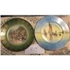 Image 1 : 2 Beautiful Hand painted collector plates 9"-10"